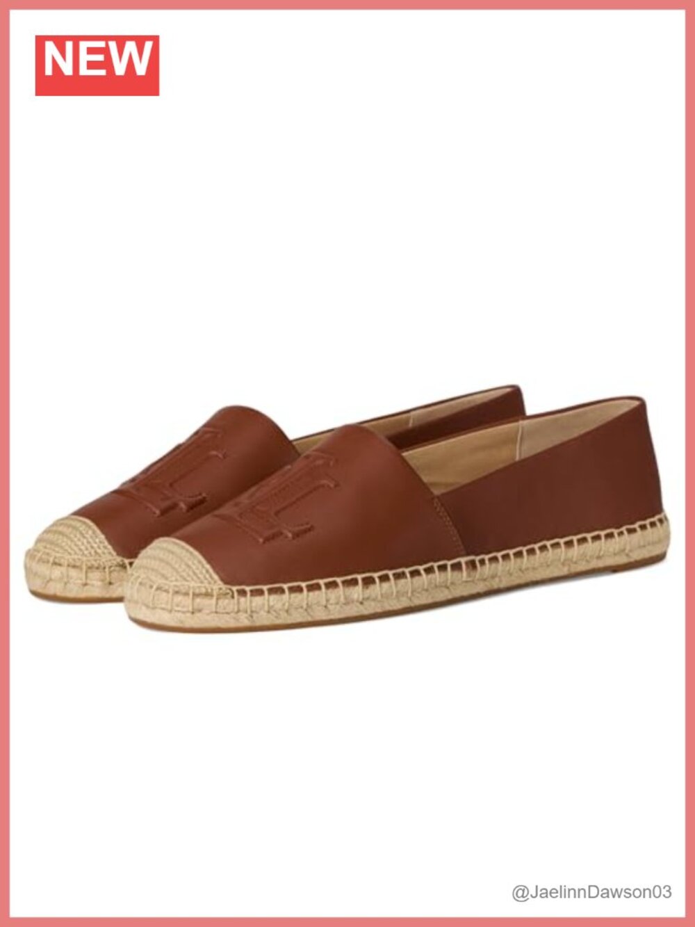 Nappa Leather Espadrille Ballet Flat Slip On Round Toe Casual